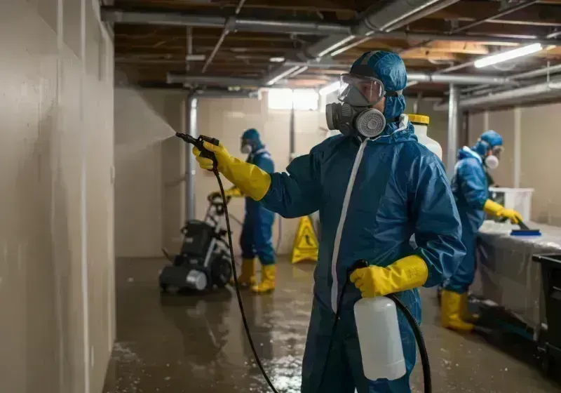 Basement Sanitization and Antimicrobial Treatment process in Clay, WV