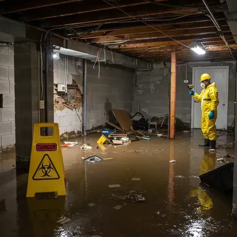 Flooded Basement Electrical Hazard in Clay, WV Property