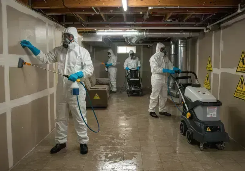 Basement Moisture Removal and Structural Drying process in Clay, WV